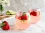 Refreshing Healthy Strawberry Mocktail Spritzer {Non Alcoholic}