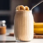 High-Protein Banana Almond Butter Smoothie in a Glass
