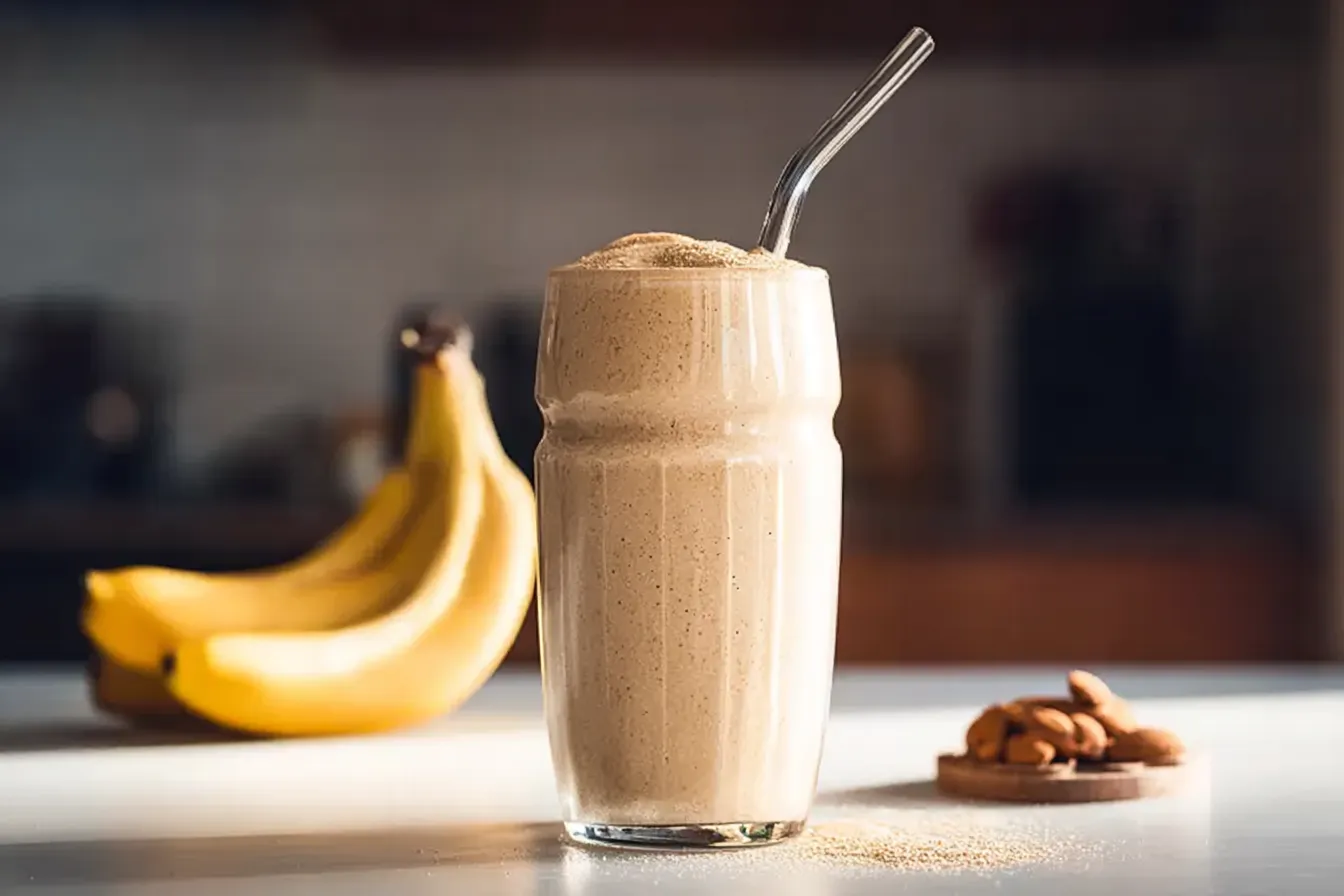 High-Protein Banana Almond Butter Smoothie 