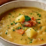Delicious Homemade German Potato Soup Bowl