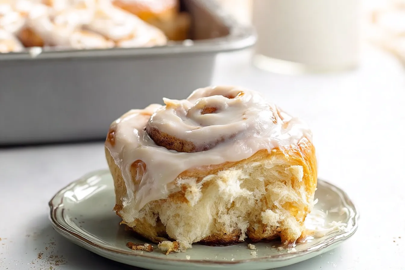 Homemade Gooey Cinnamon Rolls with Vanilla Icing 