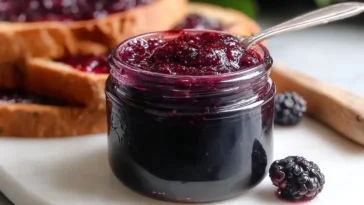 Homemade Mulberry Jam in a Jar