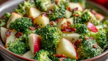 Honeycrisp Apple Broccoli Salad Close-up
