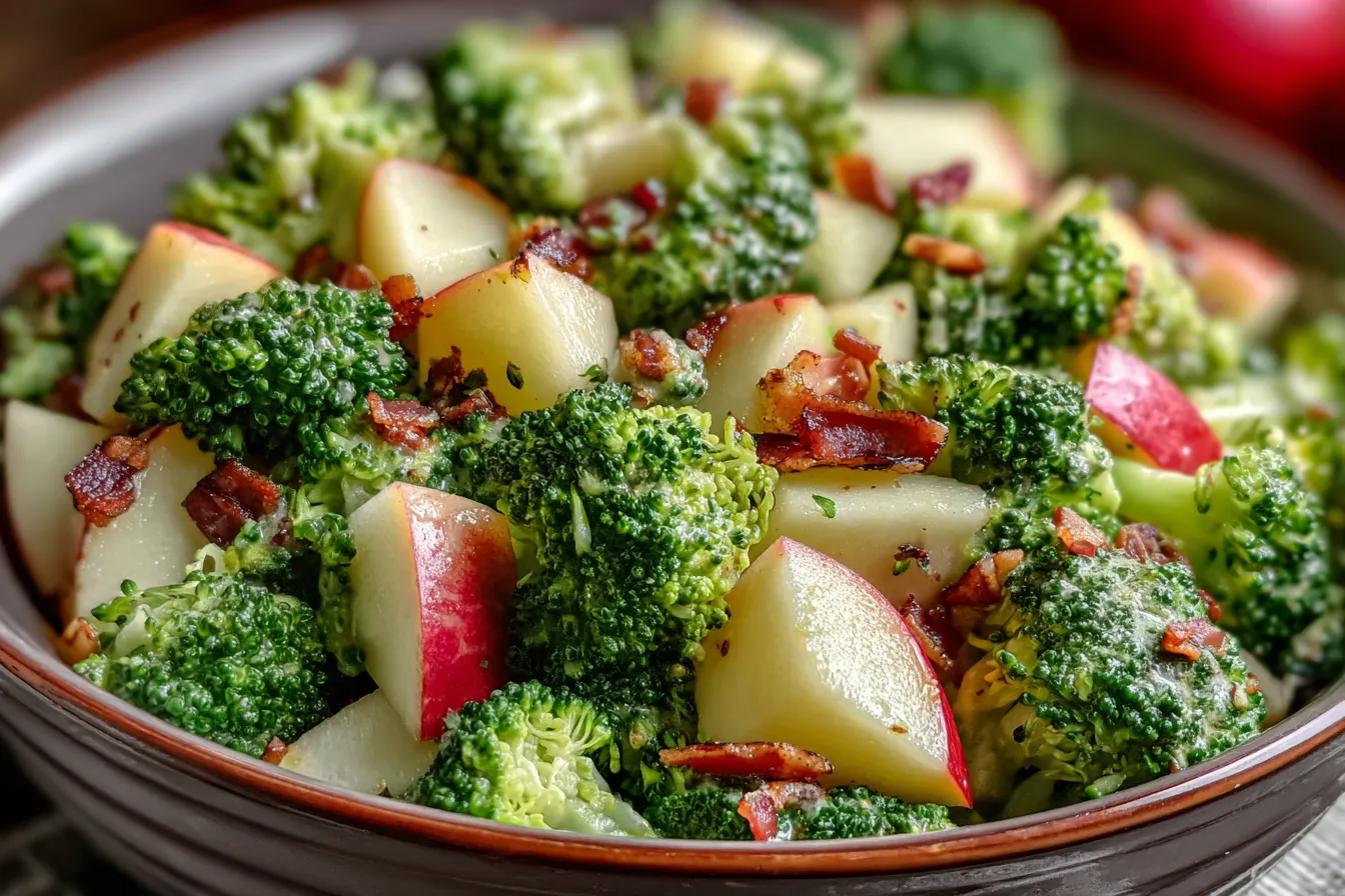 Honeycrisp Apple Broccoli Salad Close-up