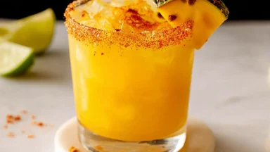 Hot Honey Spicy Mango Margarita: Sweet & Spicy Cocktail