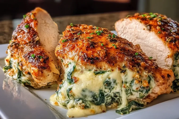 Irresistible Ruth’s Chris Stuffed Chicken Copycat Plated
