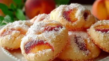 Italian Peach Summer Cookies Freshly Baked Treat