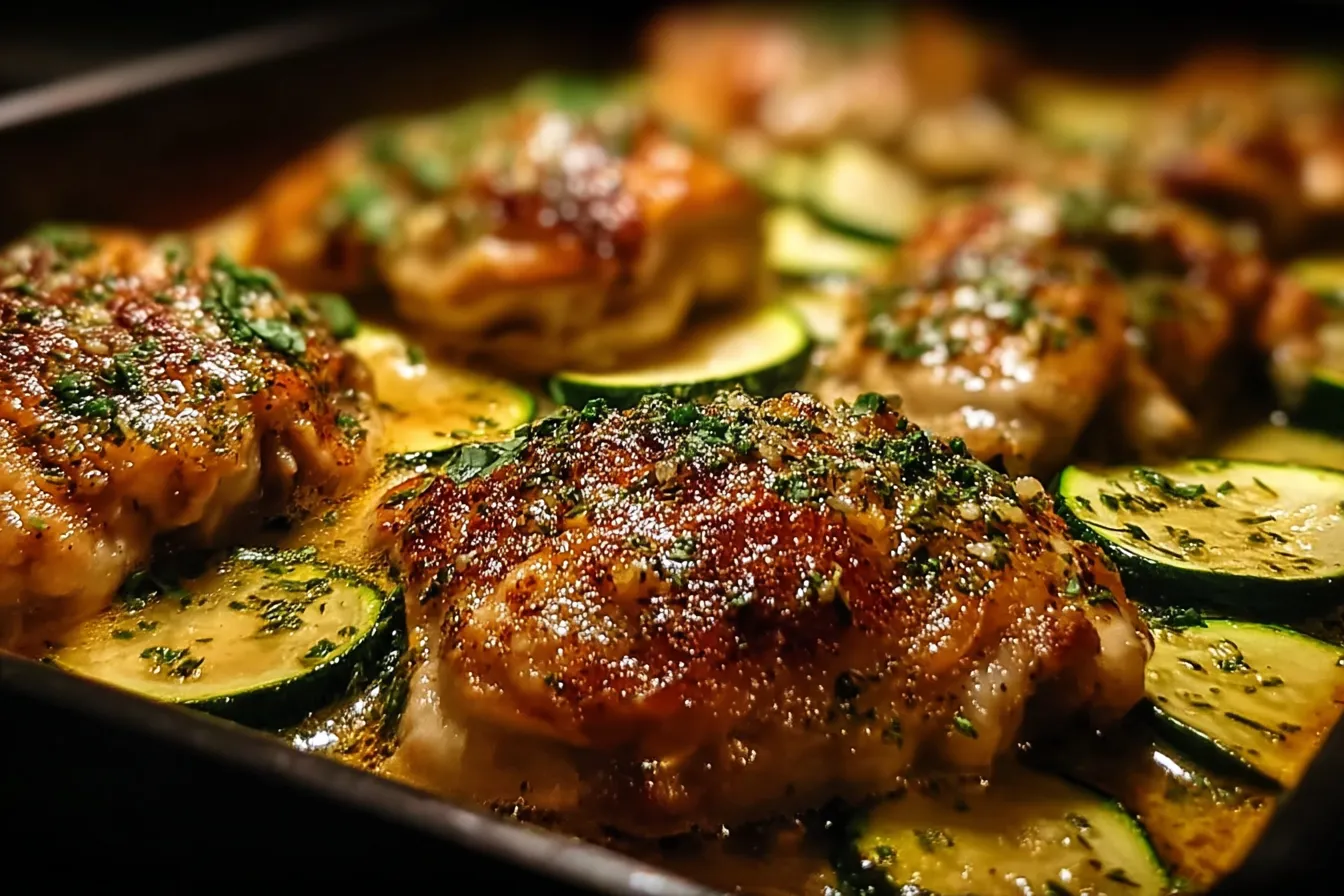 Juicy Chicken Thigh Zucchini Bake: Dinner Delight for Any Night 3 Juicy Chicken Thigh Zucchini Bake: Comfort Food at Its Best