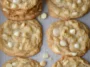 Keto White Chocolate Macadamia Nut Cookies on a Plate