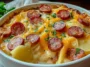 Kielbasa Potato Casserole Ready to Serve