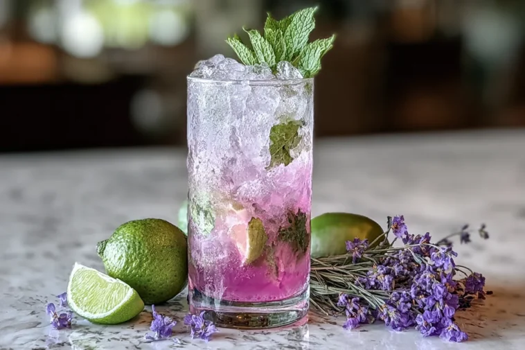Lavender Mojito Mocktail - Refreshing Herbal Drink