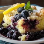 Lemon Blueberry Cheesecake Dump Cake Plated Delight