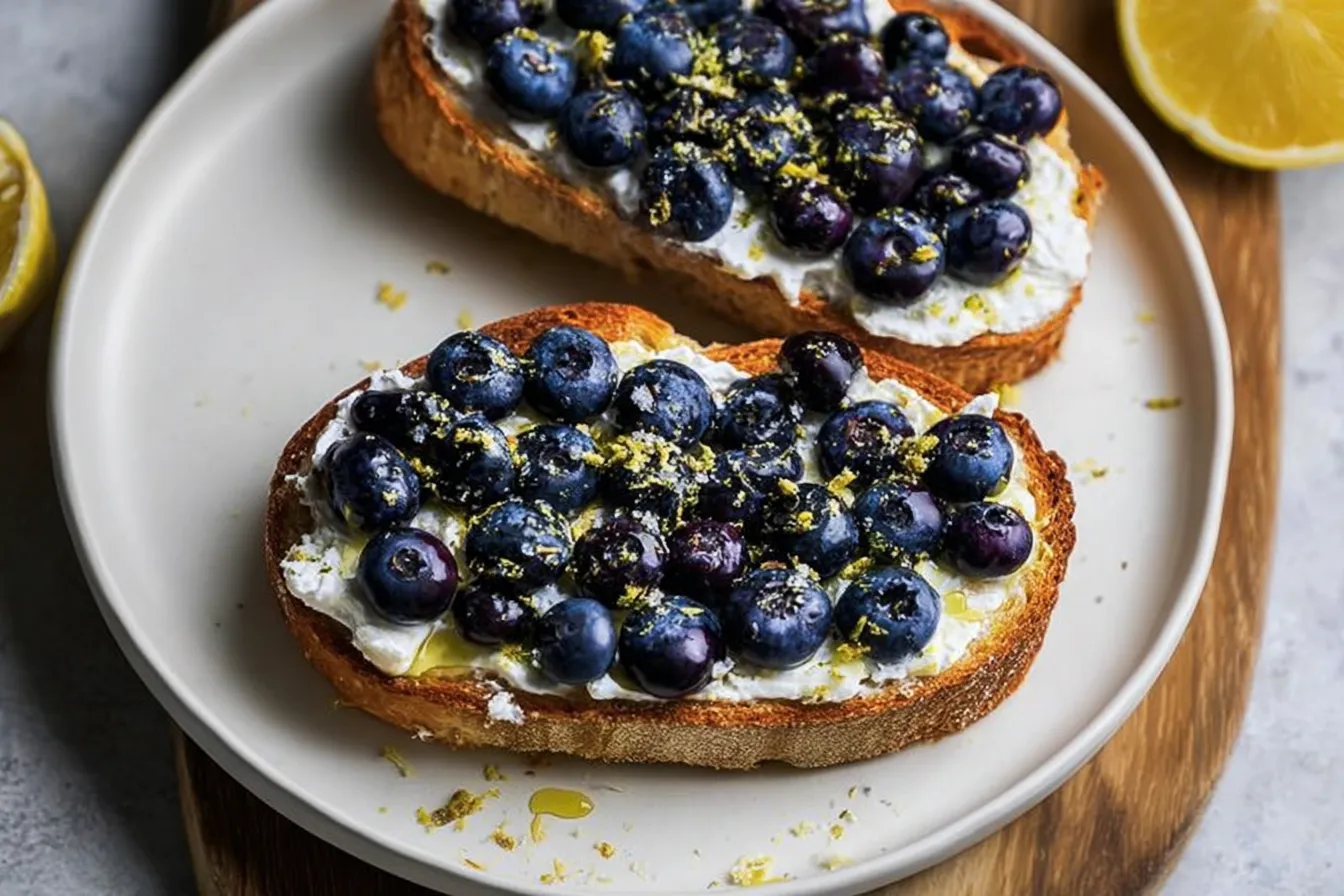 Lemon Blueberry Ricotta Toast