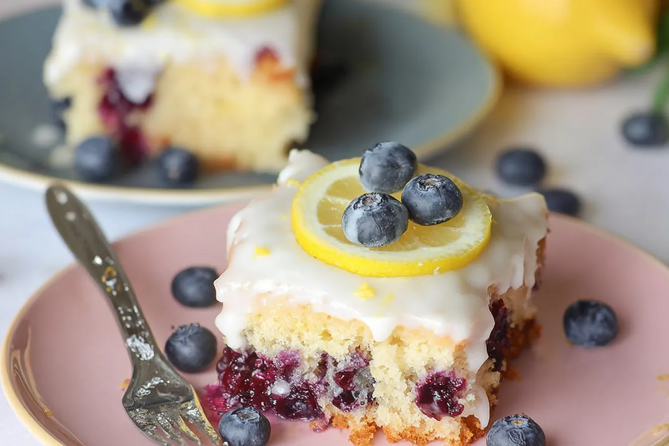 Lemon Blueberry Sheet Cake