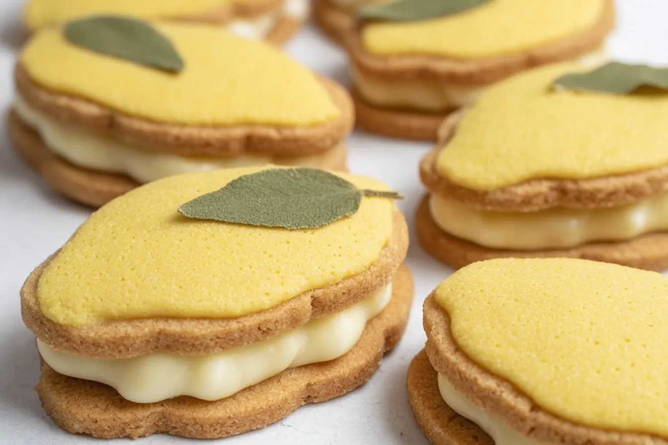 Lemon Sandwich Cookies With Lemon Curd (Vegan, Gluten Free) Delight! 3 Lemon Sandwich Cookies With Creamy Lemon Curd