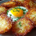 Low Calorie Crispy Hashbrowns on a Plate