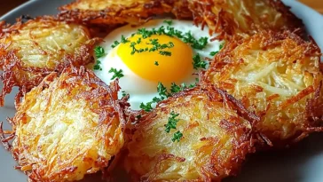 Low Calorie Crispy Hashbrowns on a Plate