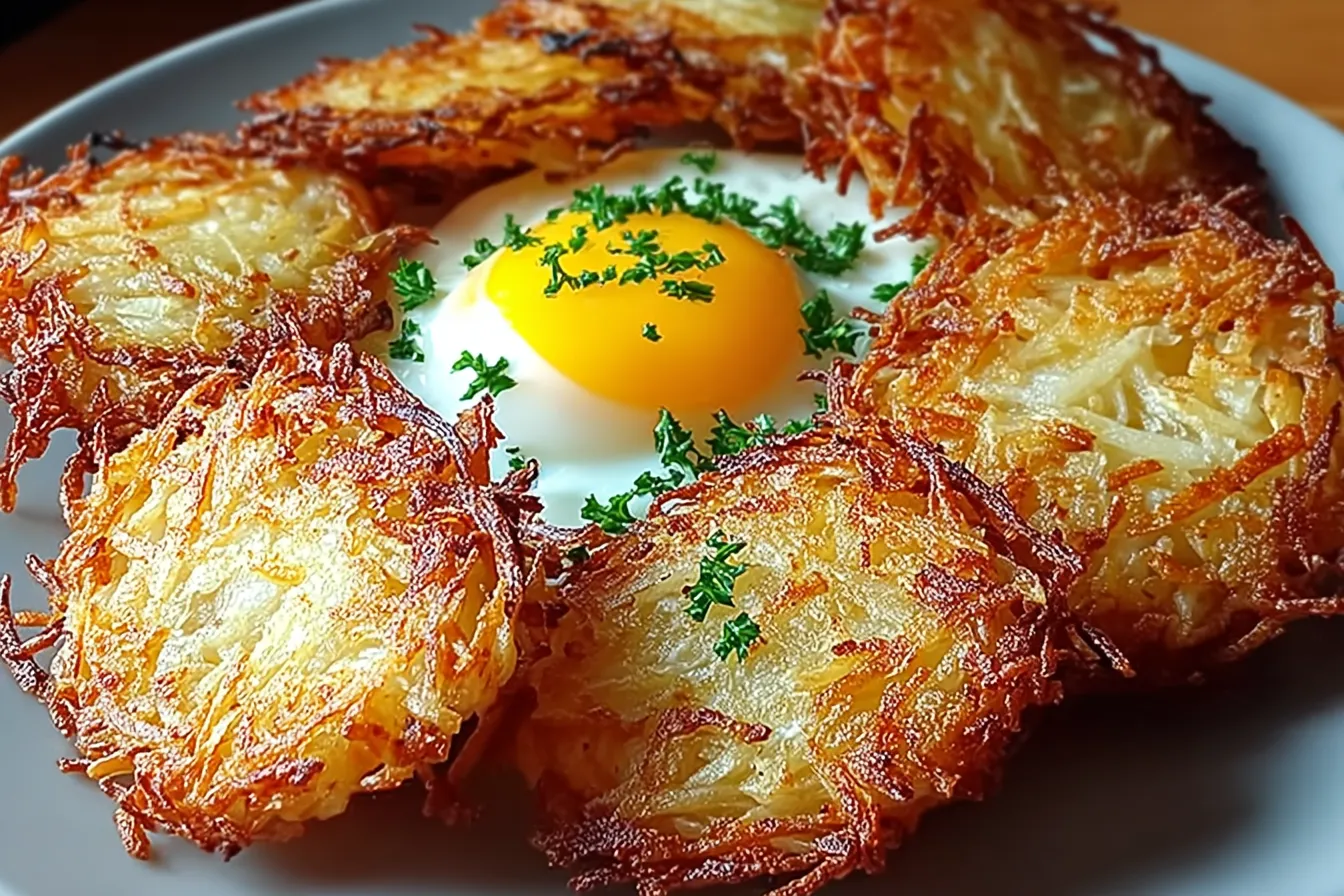 Low Calorie Crispy Hashbrowns: Guilt-Free Crunch for Breakfast 3 Low Calorie Crispy Hashbrowns on a Plate