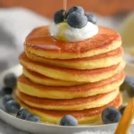 Low Calorie Pancakes on a Plate