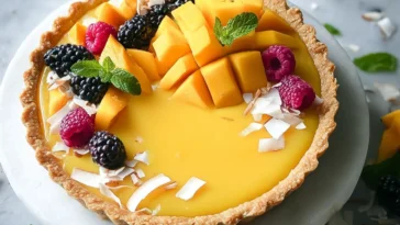 Mango Curd Tart Ready to Serve