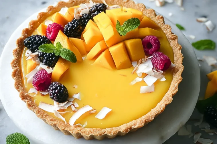Mango Curd Tart Ready to Serve