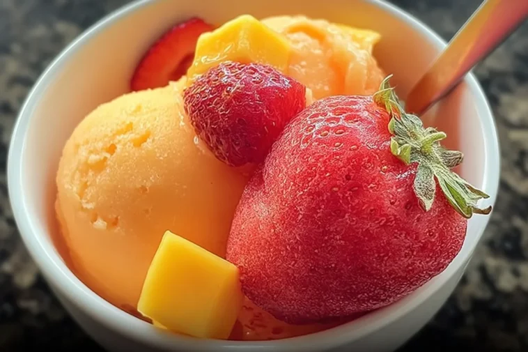 Mango Strawberry Sorbet Ready to Serve