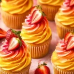 Mango Strawberry Sunset Cupcakes – Sweet Summer Bites