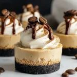 Mini Coffee Cheesecakes on a Rustic Table