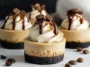 Mini Coffee Cheesecakes on a Rustic Table