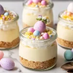 Mini Easter Cheesecake Jar with Whipped Cream Topping
