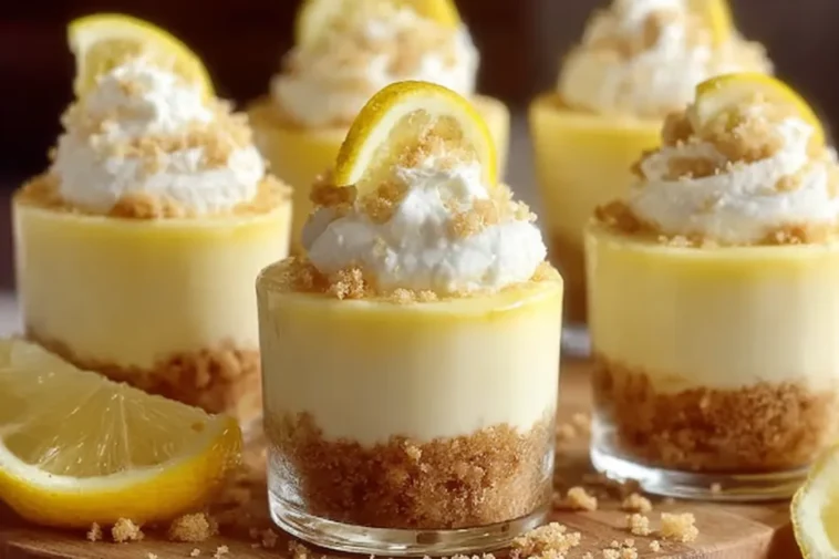 Mini Lemon Cheesecake Cups Freshly Made