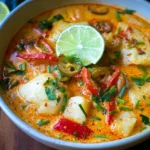 Vibrant Moqueca (Brazilian Fish Stew) Ready to Serve