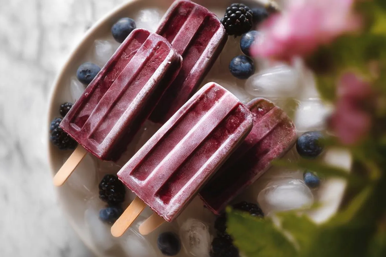 Mulberry Honey Popsicles