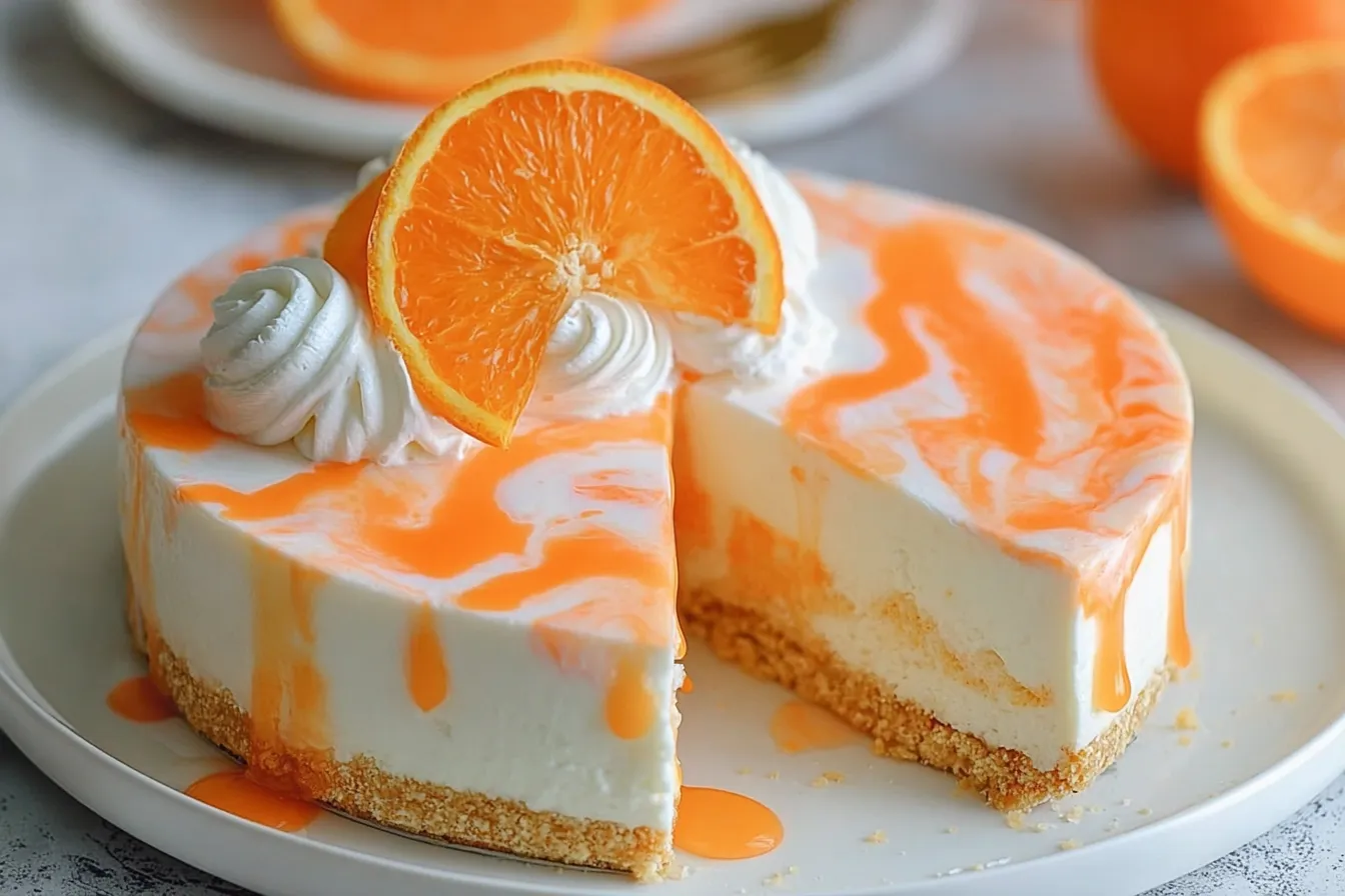 No-Bake Orange Creamsicle Cheesecake