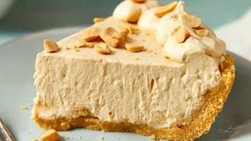 Delicious No-Bake Peanut Butter Pie Slices on a Plate