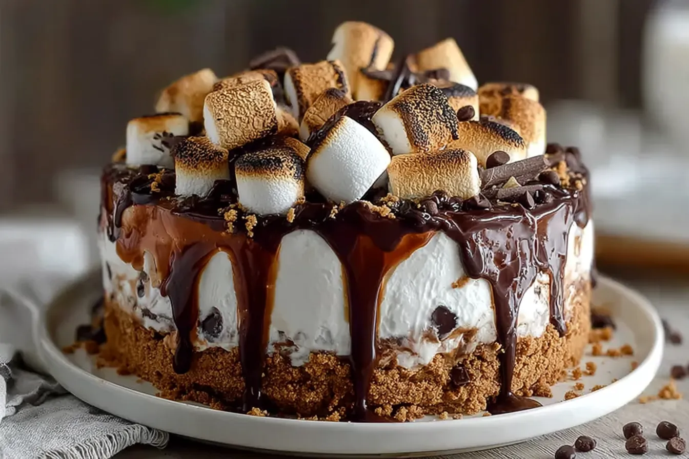 No Bake Smores Ice Cream Cake: A Fun Summer Treat! 3 No Bake Smores Ice Cream Cake – A Summer Delight!