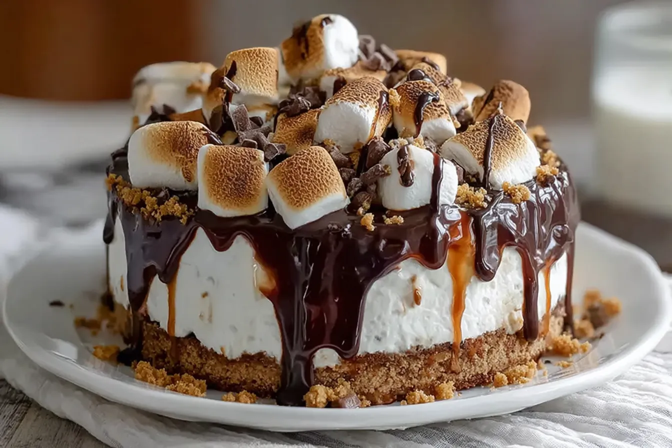 No Bake Smores Ice Cream Cake