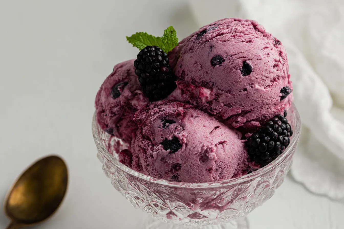 No-Churn Mulberry Ice Cream 