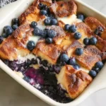 Delicious Overnight Blueberry French Toast Casserole Slice