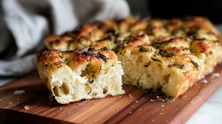 Golden Brown Overnight No Knead Focaccia