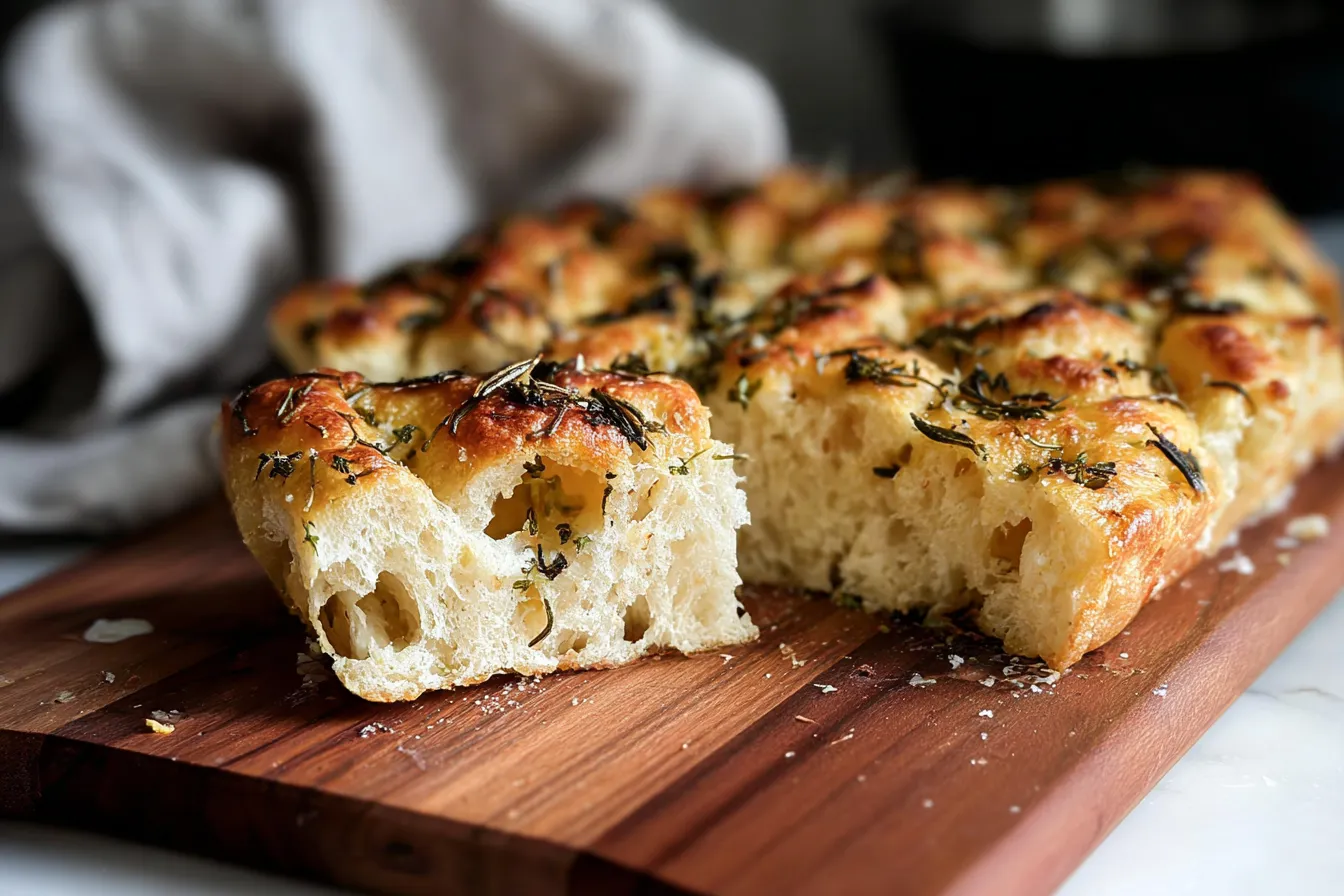 Overnight No Knead Focaccia: Effortless Homemade Delight 3 Golden Brown Overnight No Knead Focaccia