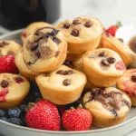 Pancake Mini Muffins on a Plate - Delicious Breakfast Idea