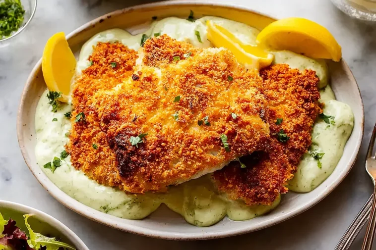 Panko-Crusted Baked Haddock: A Delicious Dinner Delight 3 Panko-Crusted Baked Haddock Served with Lemon Wedges