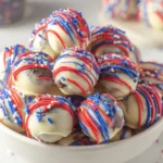 Patriotic Oreo Balls Decorated for Celebration