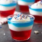 Patriotic Red, White, And Blue Jello Cups Display