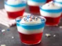 Patriotic Red, White, And Blue Jello Cups Display