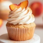 Peach & Cream Cupcakes Ready to Enjoy