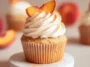 Peach & Cream Cupcakes Ready to Enjoy