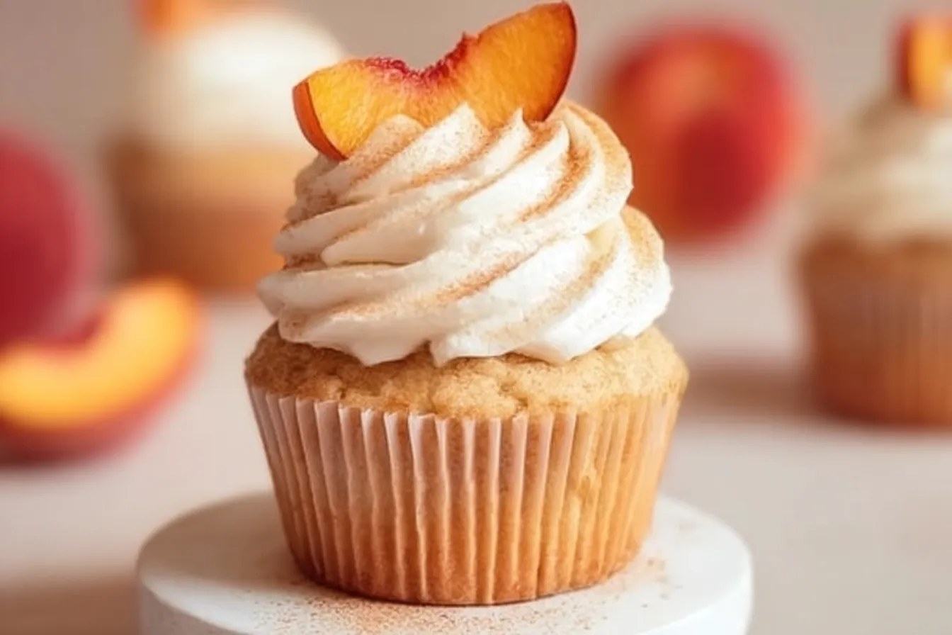 Peach & Cream Cupcakes: A Delightful Summer Treat 3 Peach & Cream Cupcakes Ready to Enjoy