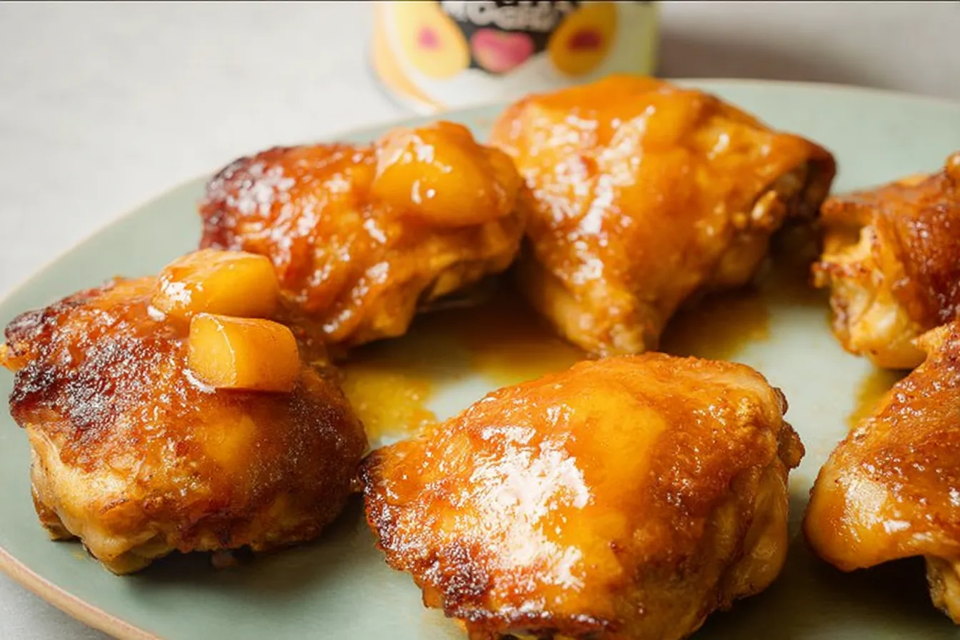 Peach Glazed Chicken (Using Canned Peaches) - A Sweet Delight 3 Delicious Peach Glazed Chicken with Canned Peaches